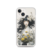 Oriental Lady with Yellow Flowers iPhone Case