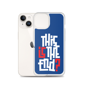 IS/THIS IS THE END? Navy Blue Reverse iPhone Phone Case