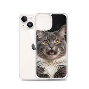 Shocked Cat Face iPhone Case