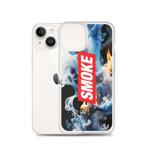 Blue Smoke Fire iPhone Case