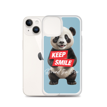 Keep Smile Blue Panda iPhone Case