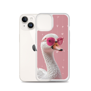 Cute Pink Swan iPhone Case