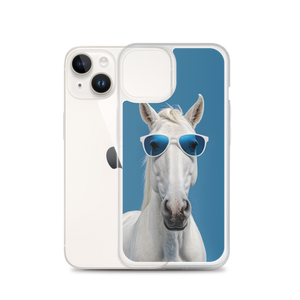 Cool Blue Horse iPhone Case