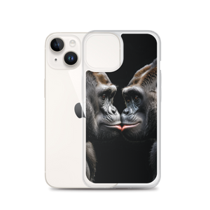 Gorilla Kissing iPhone Case