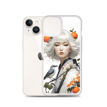 Beauty Lady with Orange and Bird iPhone Case