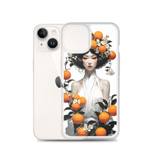 Oriental Lady with Orange Fruits iPhone Case