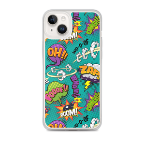 Comic Text Pattern iPhone Case