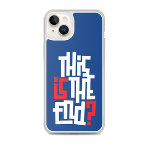 IS/THIS IS THE END? Navy Blue Reverse iPhone Phone Case