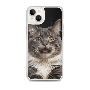 Shocked Cat Face iPhone Case