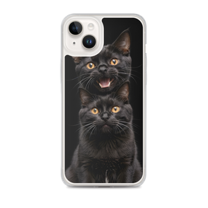 Two Black Cats Follows iPhone Case