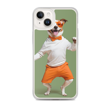 Funny Dancing Dog Green iPhone Case