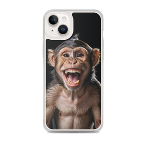 Happy Monkey Black iPhone Case