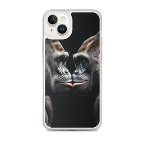 Gorilla Kissing iPhone Case