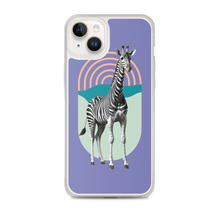 Giraffe Zebra Purple iPhone Case