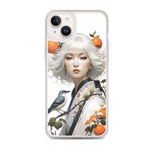 Beauty Lady with Orange and Bird iPhone Case