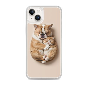 Cute Baby Cat and Dog Sleep iPhone Case