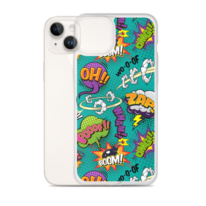 Comic Text Pattern iPhone Case