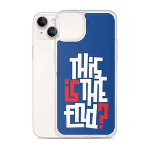 IS/THIS IS THE END? Navy Blue Reverse iPhone Phone Case