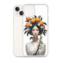 Beauty Lady with Orange Fruits iPhone Case