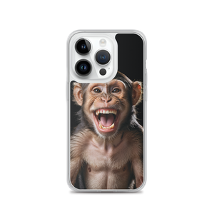 Happy Monkey Black iPhone Case