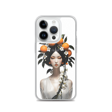 Beauty Lady with Orange Fruits iPhone Case