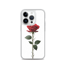 Red Rose on White iPhone Case