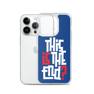 IS/THIS IS THE END? Navy Blue Reverse iPhone Phone Case