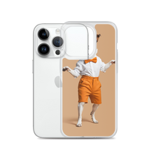 Happy Dancing Dog Beige iPhone Case