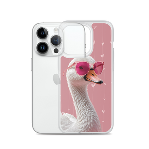 Cute Pink Swan iPhone Case