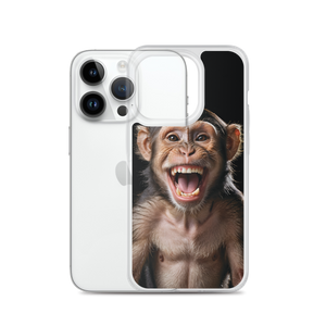 Happy Monkey Black iPhone Case