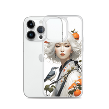 Beauty Lady with Orange and Bird iPhone Case