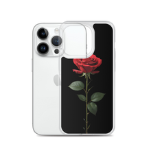 Red Rose on Black iPhone Case