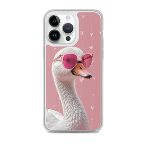 Cute Pink Swan iPhone Case