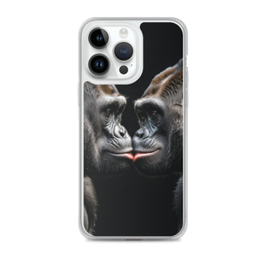 Gorilla Kissing iPhone Case