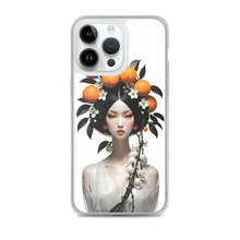 Beauty Lady with Orange Fruits iPhone Case