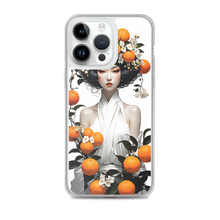 Oriental Lady with Orange Fruits iPhone Case