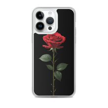 Red Rose on Black iPhone Case