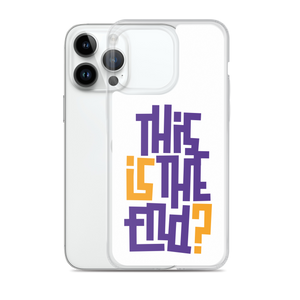 IS/THIS IS THE END? Purple Yellow iPhone Phone Case