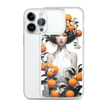 Oriental Lady with Orange Fruits iPhone Case