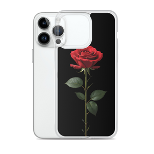 Red Rose on Black iPhone Case