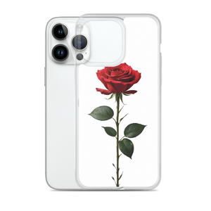 Red Rose on White iPhone Case