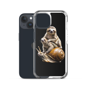 Sloth Riding A Snail iPhone Case