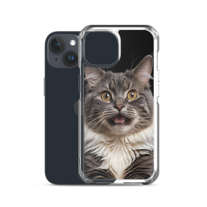 Shocked Cat Face iPhone Case