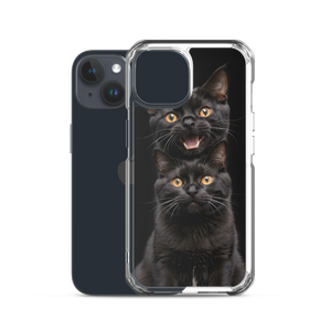 Two Black Cats Follows iPhone Case