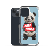 Keep Smile Blue Panda iPhone Case