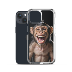 Happy Monkey Black iPhone Case