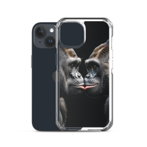 Gorilla Kissing iPhone Case