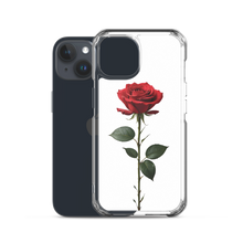 Red Rose on White iPhone Case