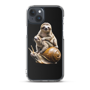 Sloth Riding A Snail iPhone Case