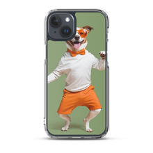 Funny Dancing Dog Green iPhone Case